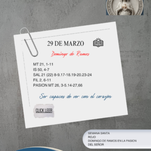 Domingo de Ramos en la Pasión del Señor