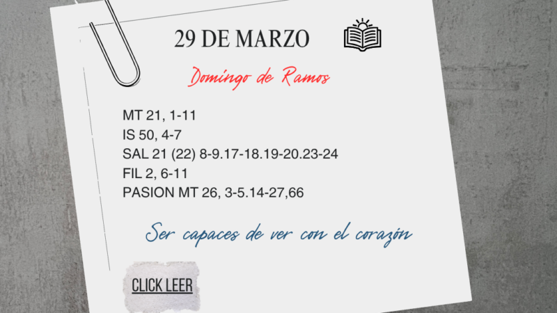 Domingo de Ramos en la Pasión del Señor