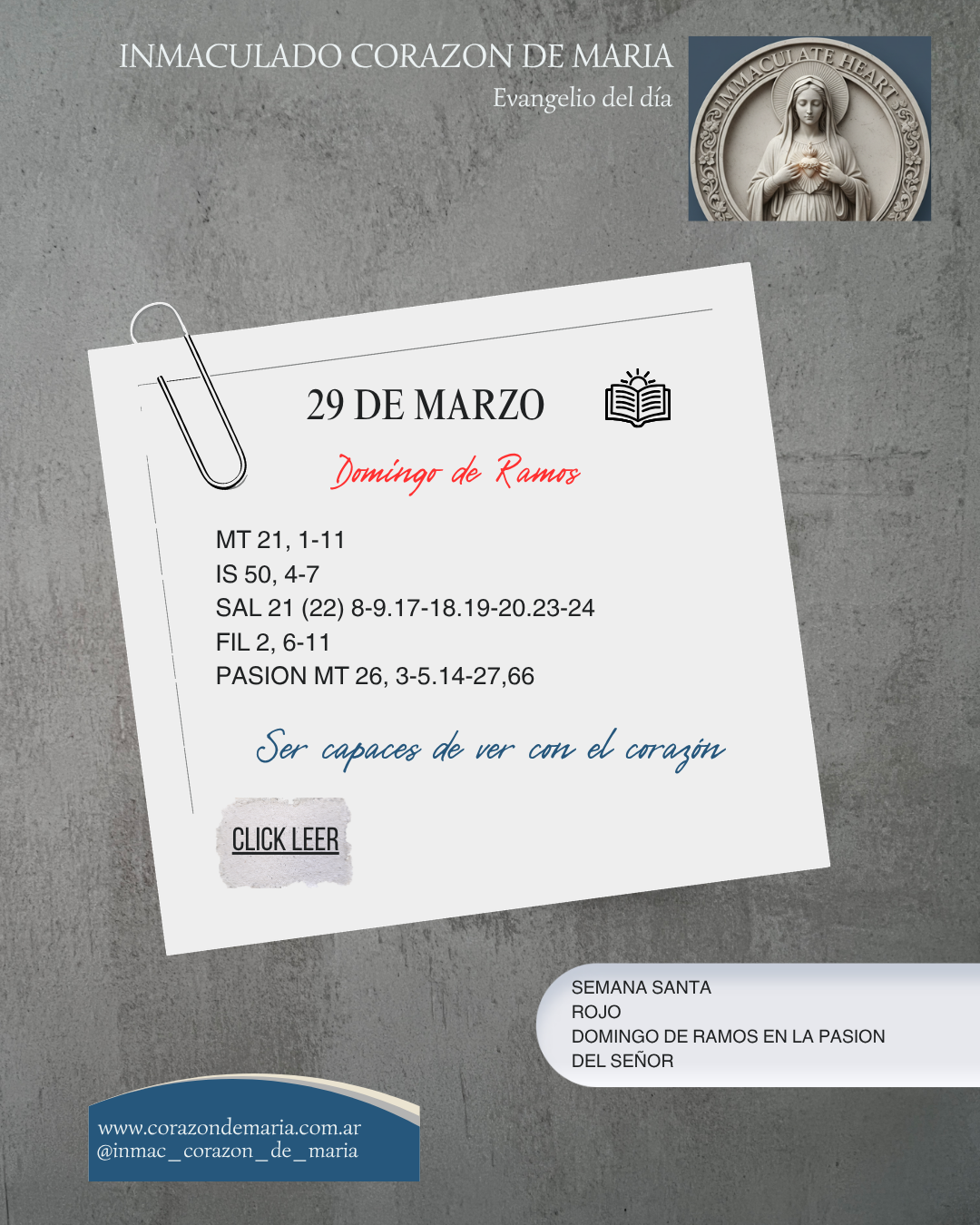 Domingo de Ramos en la Pasión del Señor