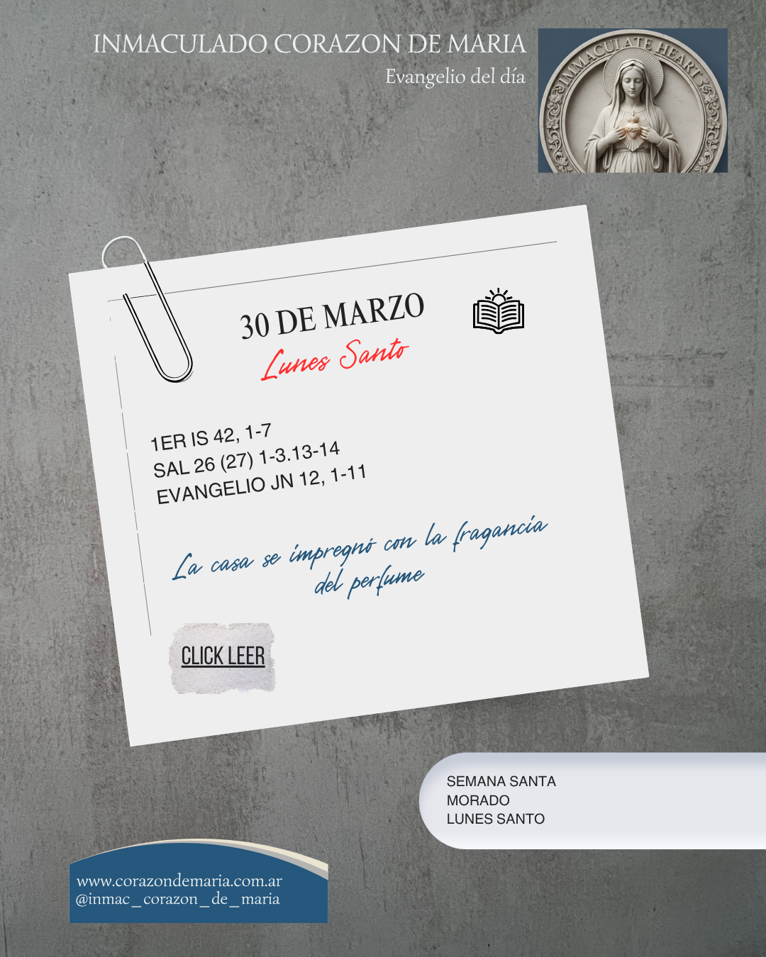 Lunes Santo – La casa se impregnó con la fragancia