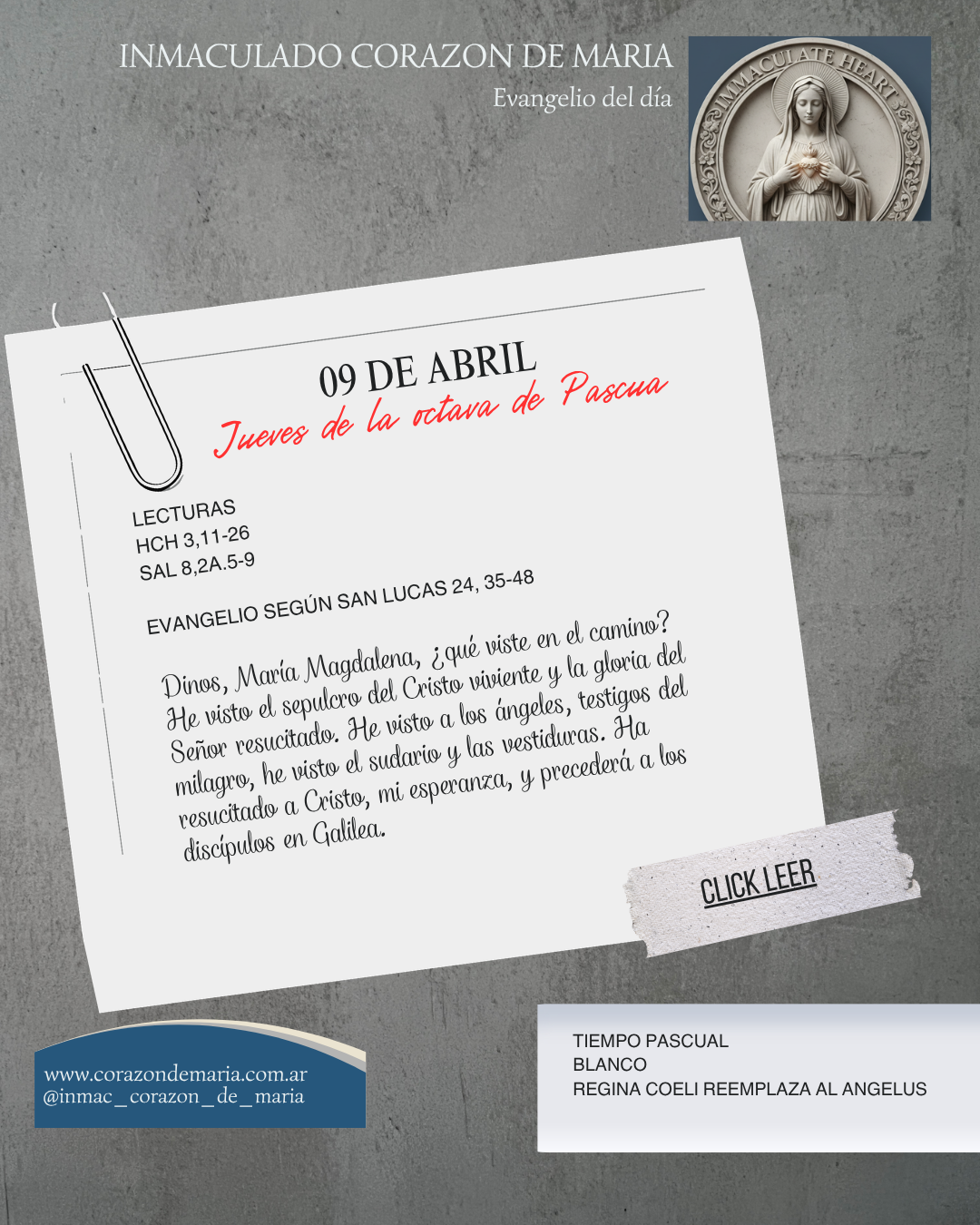 Jueves de la octava de Pascua