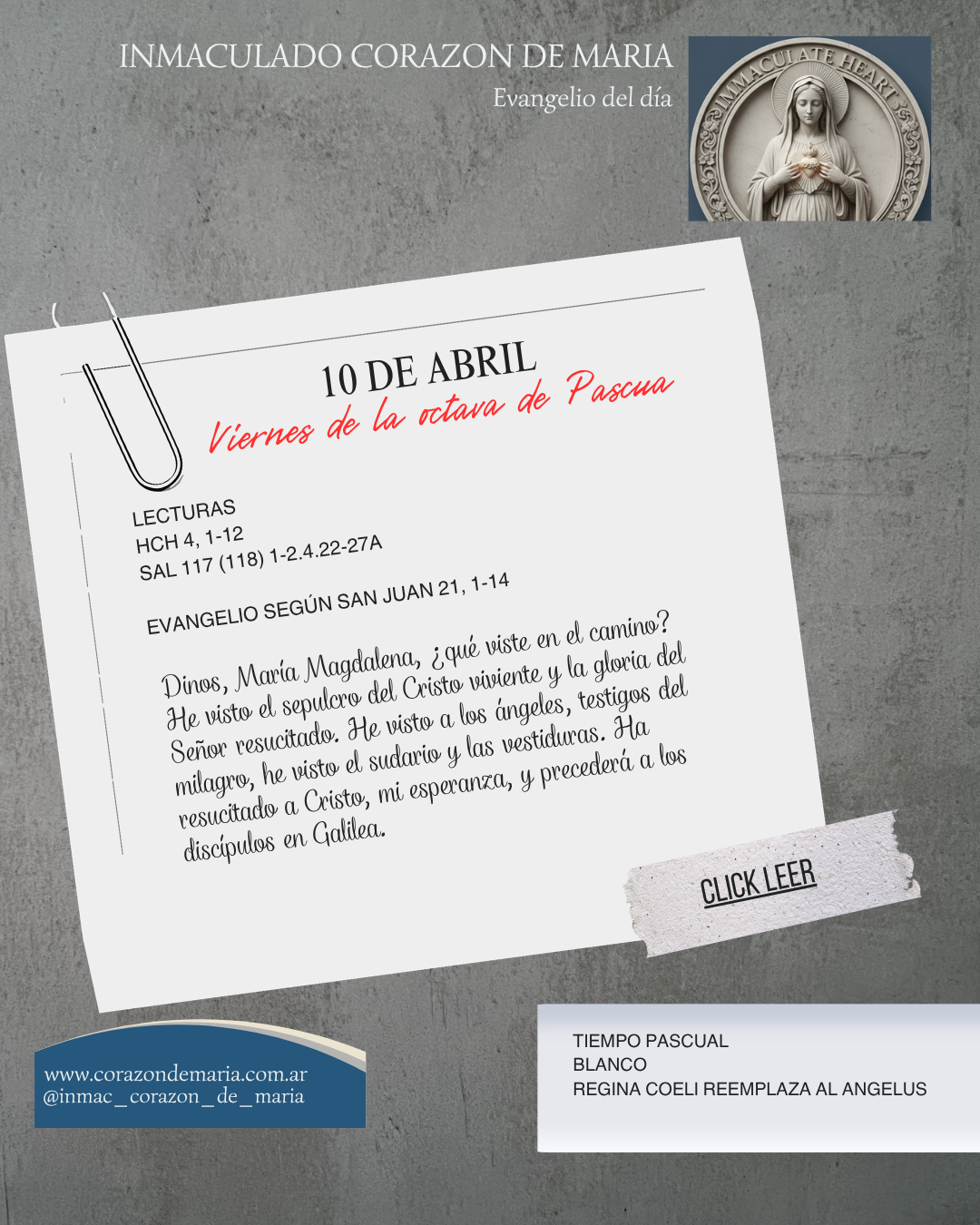 Viernes de la octava de Pascua