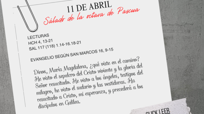 Sábado de la octava de Pascua