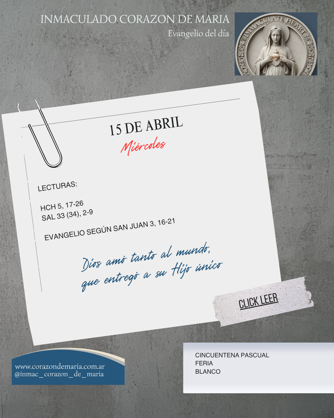 Dios amó tanto al mundo, que entregó a su Hijo único