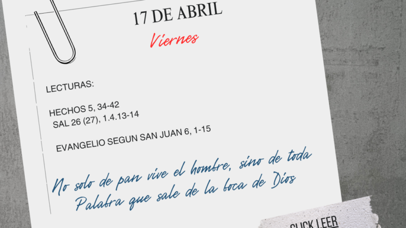 No solo de pan vive el hombre