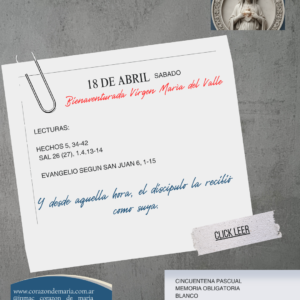 Y desde aquella hora, el discípulo la recibió como suya.