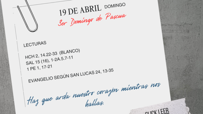 Haz que arda nuestro corazón mientras nos hablas.