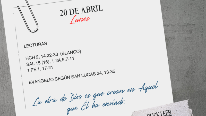 La obra de Dios es que crean en Aquel que Él ha enviado.