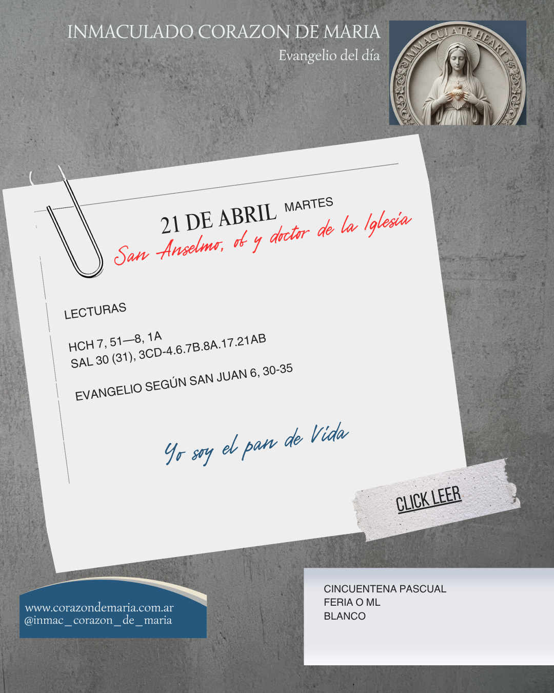 Yo soy el pan de Vida.