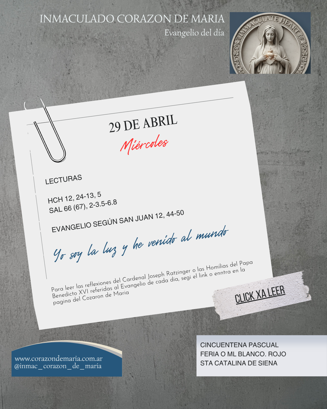 Yo soy la luz y he venido al mundo