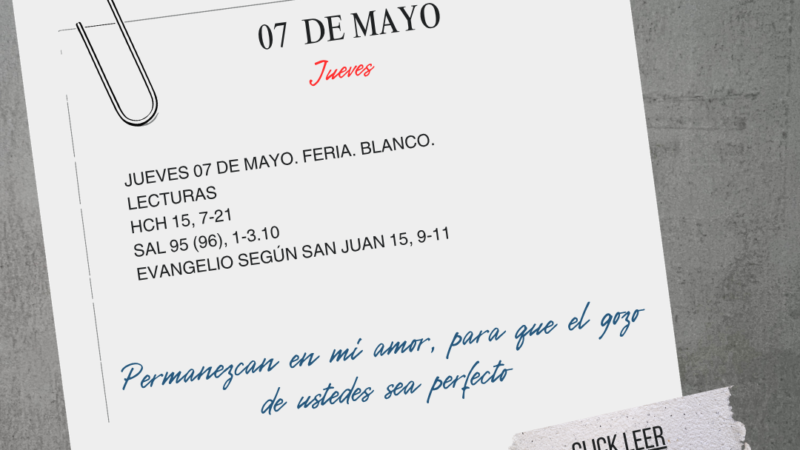 Permanezcan en mi amor, para que el gozo de ustedes sea perfecto