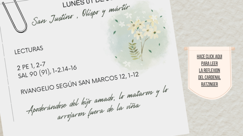 Apoderándose del hijo amado, lo mataron y lo arrojaron fuera de la viña