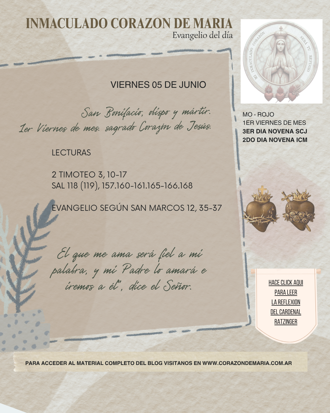 El que me ama será fiel a mi palabra, y mi Padre lo amará e iremos a él”, dice el Señor.