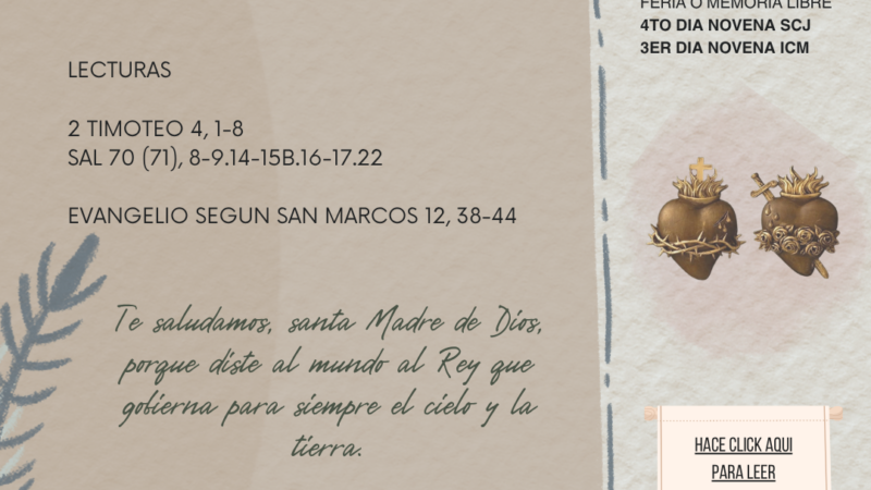 Te saludamos, santa Madre de Dios, porque diste al mundo al Rey que gobierna para siempre el cielo y la tierra.