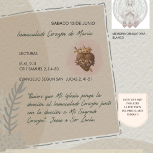 Inmaculado Corazón de María, se la salvación del alma mía.