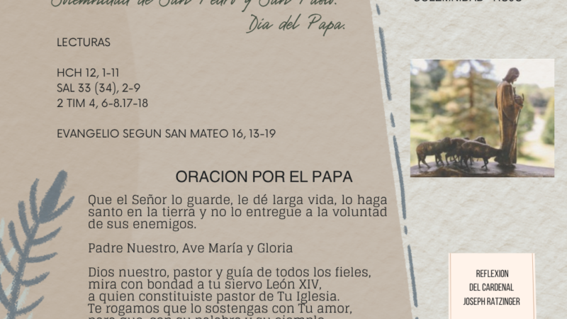 Feliz de ti…porque esto te lo ha revelado mi Padre que está en el cielo.