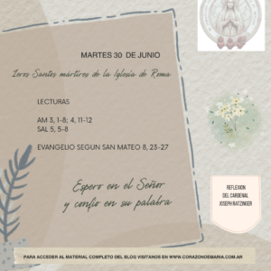 Espero en el Señor y confío en su palabra