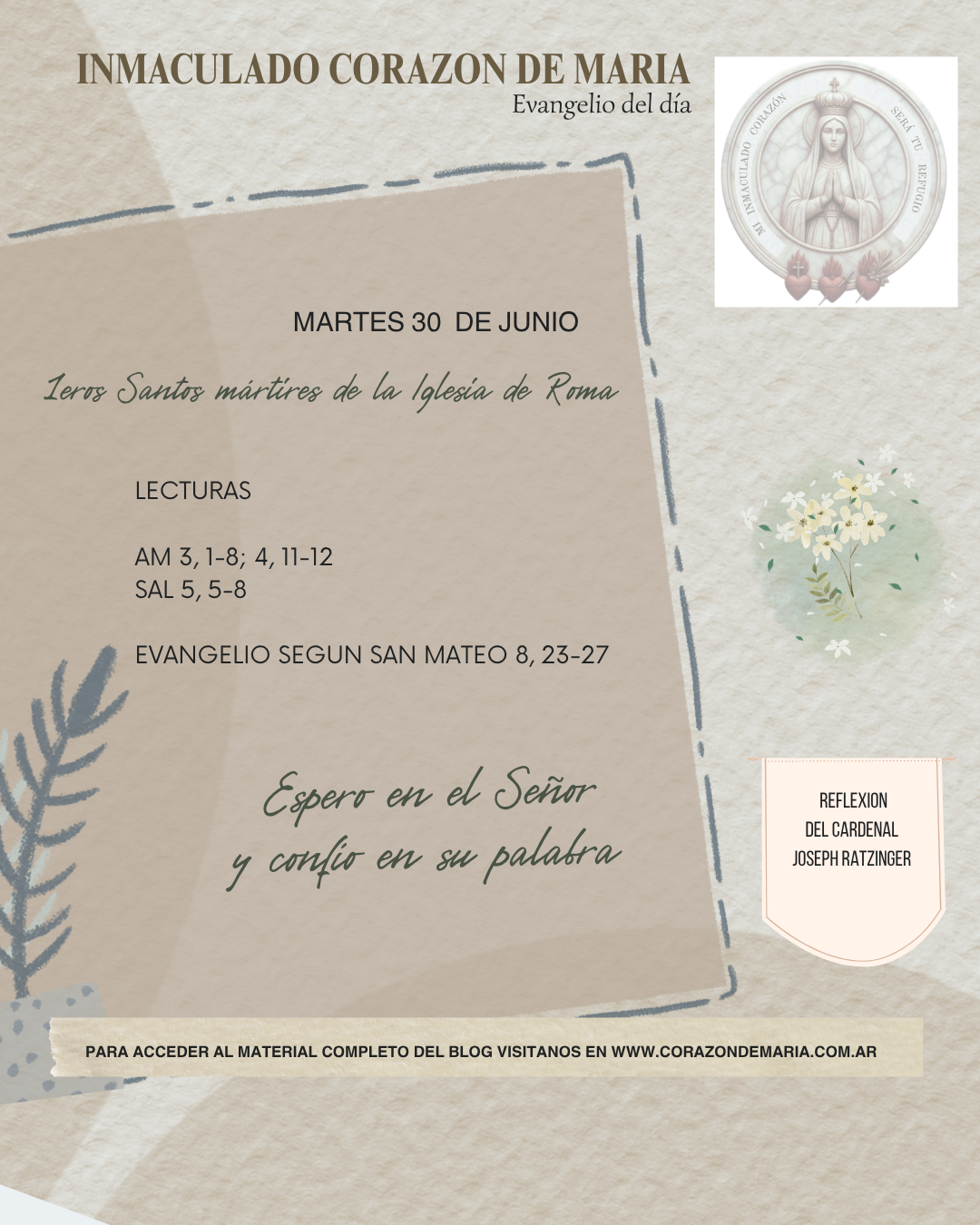 Espero en el Señor y confío en su palabra
