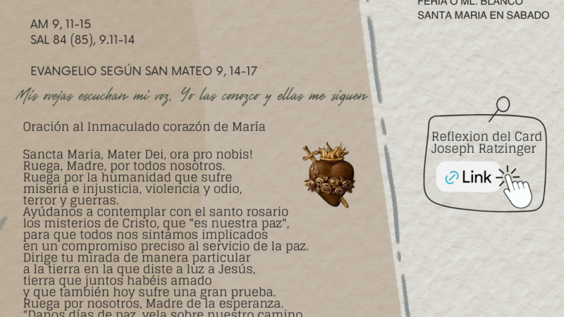 Mis ovejas escuchan mi voz, Yo las conozco y ellas me siguen