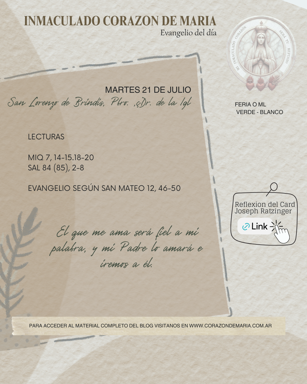 El que me ama será fiel a mi palabra, y mi Padre lo amará e iremos a él.