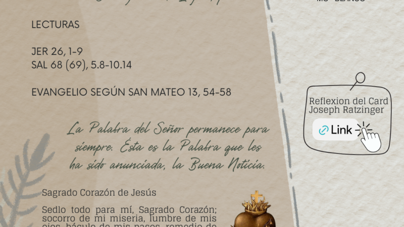 La Palabra del Señor permanece para siempre. Ésta es la Palabra que les ha sido anunciada, la Buena Noticia.